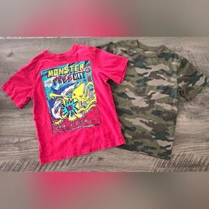 Set Of 2 Children's Place Boy's Short Sleeve T-shirts Size Small 5-6